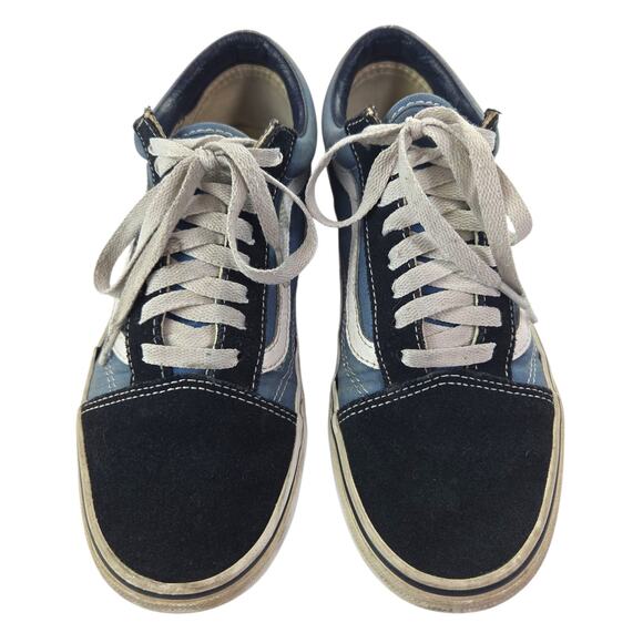 Vans | Dual Blue Old Skool Lace Up Shoes-Unisex | Size M-7 W-8.5 - Picture 3 of 6